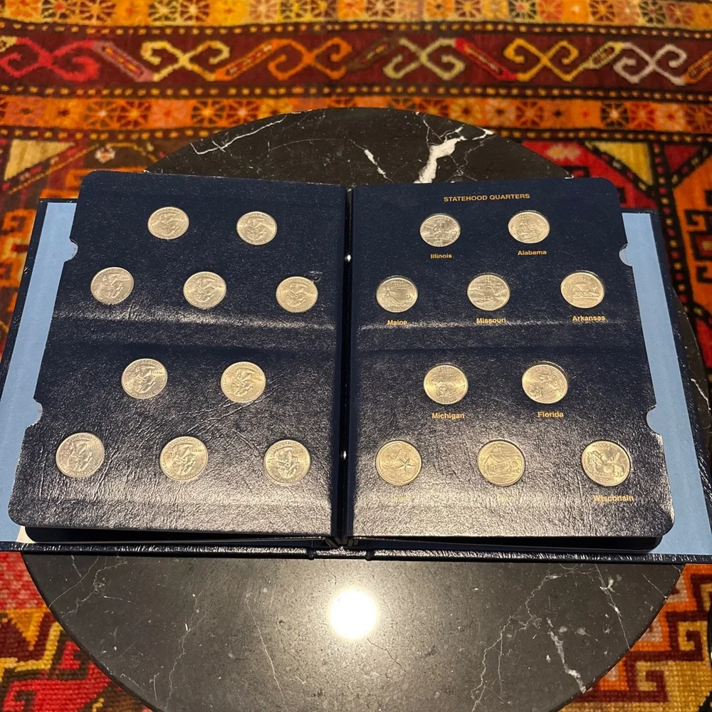Statehood Quarters Collection Album w/ all 50 state quarters - Picture 2 of 4